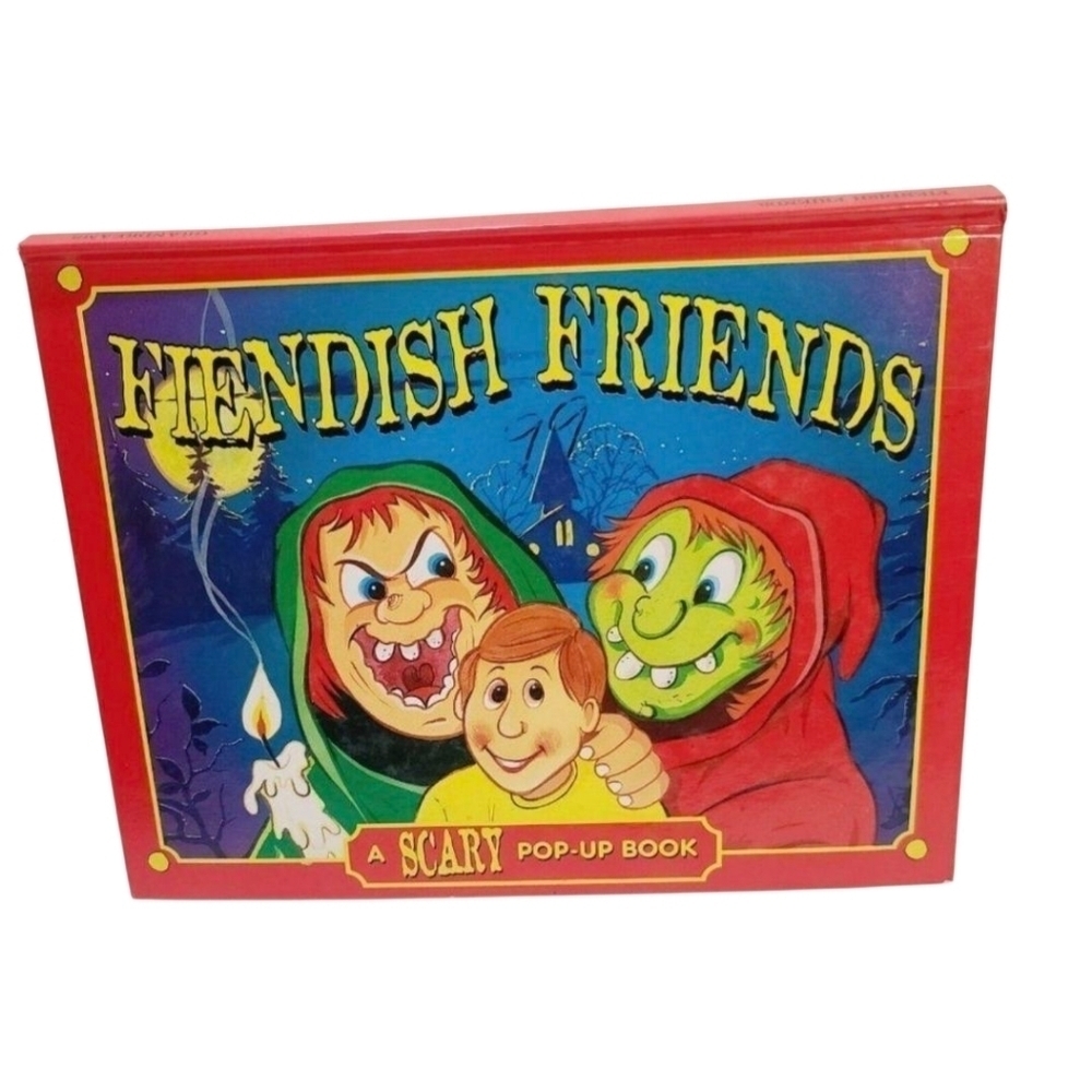 Vintage 90s 1997 Halloween Fiendiesh Friends Scary Pop Up Book